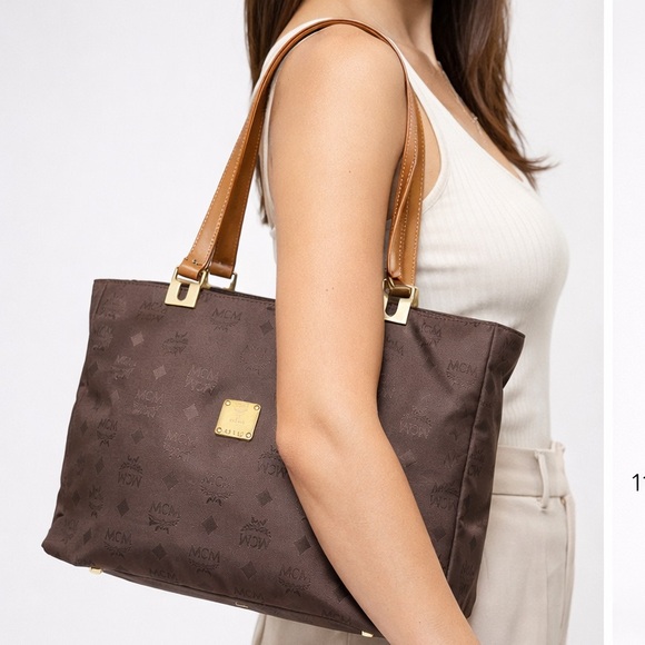 MCM Handbags - MCM Vintage German Made Brown Tote with Tan Handles